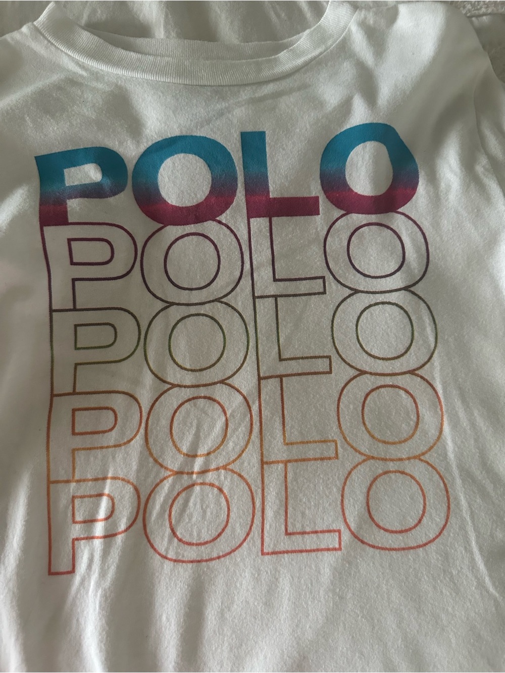 Polo by Ralph Lauren White Tee with Red Truck Graphic